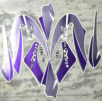 RIDERKART Sticker & Decal for Bike(Multicolor, Purple)