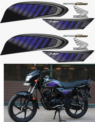 DECAL ARTISTRY Sticker & Decal for Bike(Blue)