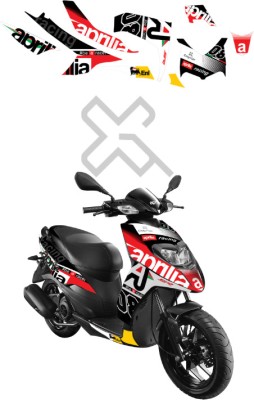 Grayfixx Sticker & Decal for Scooter(Red, White)