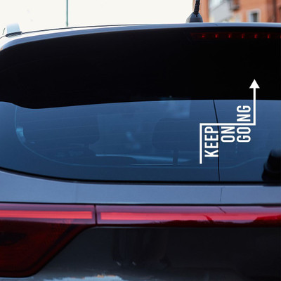 KREEPO Sticker & Decal for Car & Bike(White)