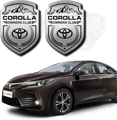 carmetics Emblem for Car(Black, Silver)