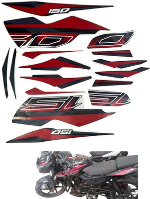 RIDERKART Sticker & Decal for Bike(Multicolor, Red)