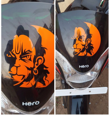 dv graphics Sticker & Decal for Car & Bike(Orange)