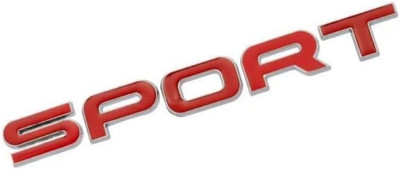 AutoBizarre Emblem for Car & Bike(Red, Silver)