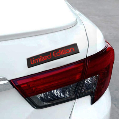 silkyfit Emblem for Car & Bike(Black, Red)