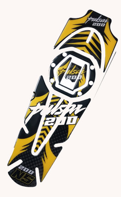 A1GRAPHIX Sticker & Decal for Bike(Yellow)