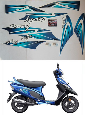 SHINEPRO Sticker & Decal for Scooter(Blue, Multicolor)
