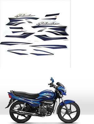 DECAL ARTISTRY Sticker & Decal for Bike(Blue, White)