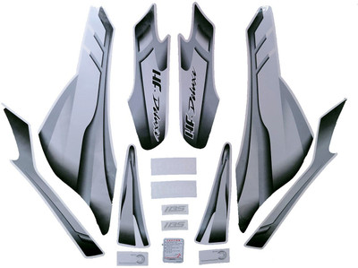 SHREE Sticker & Decal for Bike(Grey)