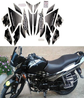GetPro Sticker & Decal for Bike(Silver, Black)