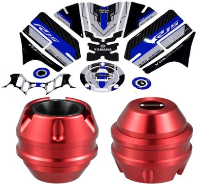 acube mart Sticker & Decal for Bike(Blue, Red)