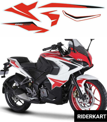 RIDERKART Sticker & Decal for Bike(Multicolor, Red)