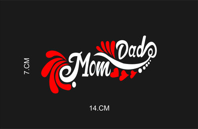 indnone® Sticker & Decal for Car(White, Red)
