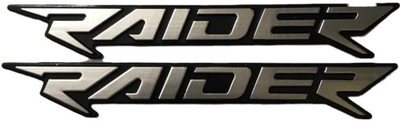 Voiture Sticker & Decal for Bike(Silver, Black)