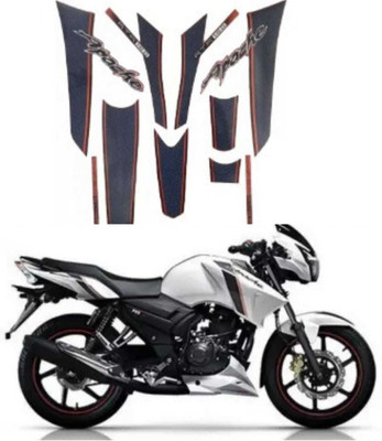 SHREE Sticker & Decal for Bike(Orange, Blue)
