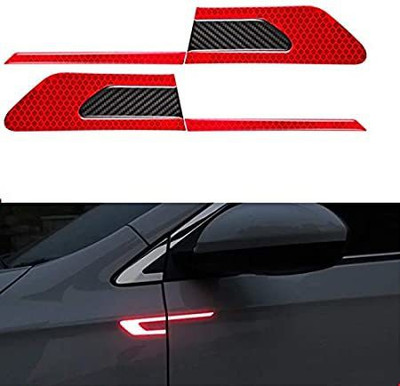 ACCESSOREEZ Sticker & Decal for Car(Red, Black)