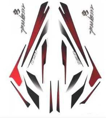 GANNET Sticker & Decal for Bike(Red, Black, Multicolor)