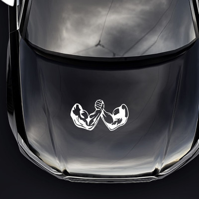 KREEPO Sticker & Decal for Car & Bike(White)