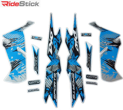 RideStick Sticker & Decal for Bike(Multicolor)