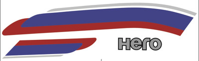 RIDERKART Sticker & Decal for Bike(Red, Blue)