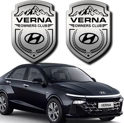 carmetics Emblem for Car(Black, Silver)