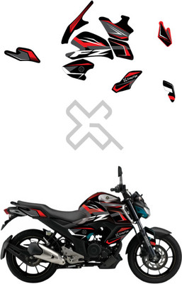 Grayfixx Sticker & Decal for Bike(Black, Red)