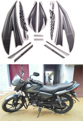 SHREE Sticker & Decal for Bike(Grey, Silver)