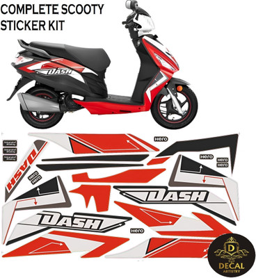 DECAL ARTISTRY Sticker & Decal for Scooter(Red)