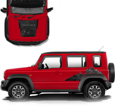 Ide Autoworks Sticker & Decal for Car(Red)