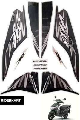 RIDERKART Sticker & Decal for Scooter(Multicolor, Black)