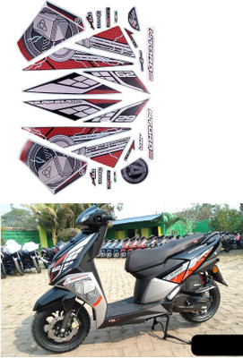 SHREE Sticker & Decal for Scooter(Silver)