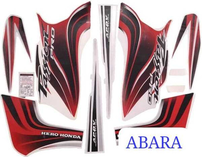 ABARA Sticker & Decal for Bike(Red, Black, Multicolor)