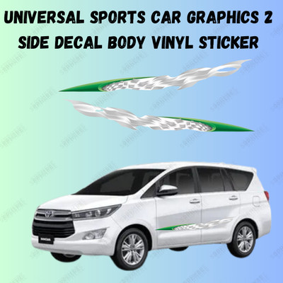SRPHERE Sticker & Decal for Car(Green, Silver)