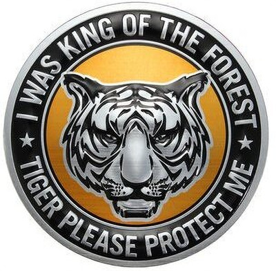 Golden Fox Emblem for Bike(Silver, Black, Yellow)