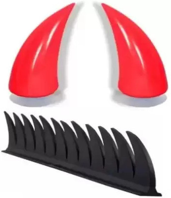 CROXIV Helmet Mohawk for Bike(Red, Black)