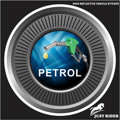 Just Rider Sticker & Decal for Car & Bike(Blue)