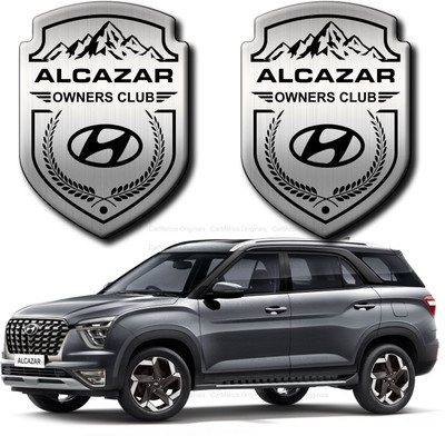 carmetics Emblem for Car(Silver, Black)