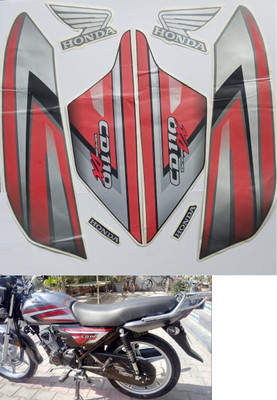 SHINEPRO Sticker & Decal for Bike(Red, Grey)