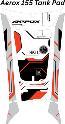 Grayfixx Sticker & Decal for Scooter(White, Silver)