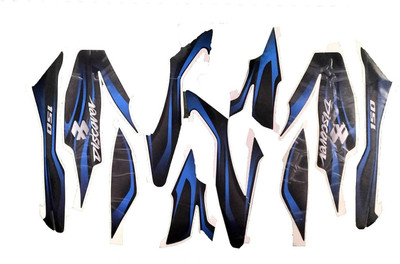 SHREE Sticker & Decal for Bike(Black, Blue)