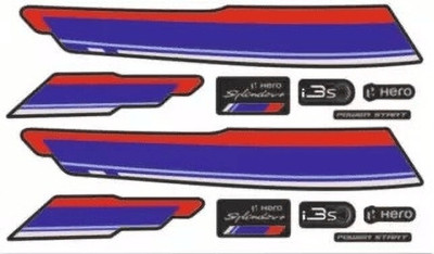 RIDERKART Sticker & Decal for Bike(Red, Blue)
