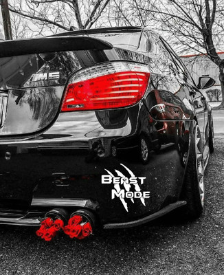 hard goat Sticker & Decal for Car & Bike(White)