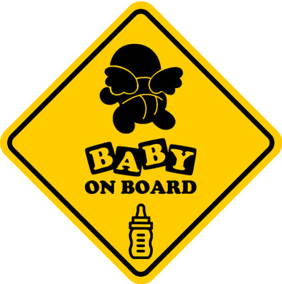 iFab Sticker & Decal for Car(Yellow, Black)