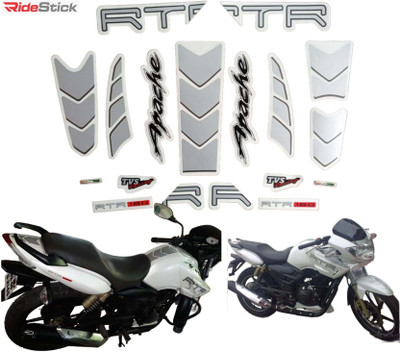 RideStick Sticker & Decal for Bike(Grey)