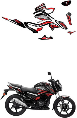 Grayfixx Sticker & Decal for Bike(Black, Red)