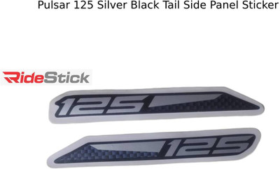 RideStick Sticker & Decal for Bike(Silver)