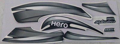 SHREE Sticker & Decal for Bike(Black, Silver)