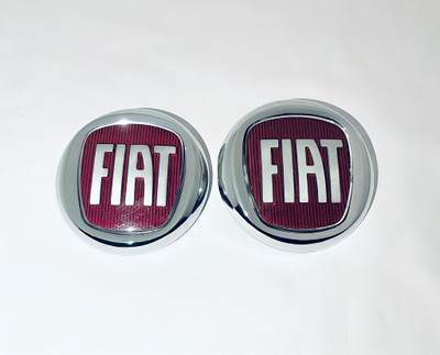 autoflix Emblem for Car(Silver, Red)