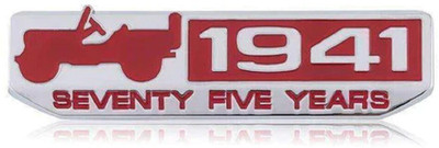 Cloudsale Emblem for Car(Red, Silver)