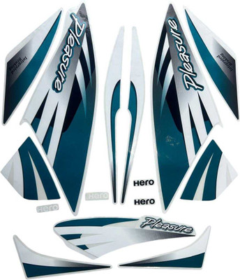 RIDERKART Sticker & Decal for Scooter(Blue, White)